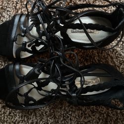 ~ BCBG Black Strappy Sandals ~