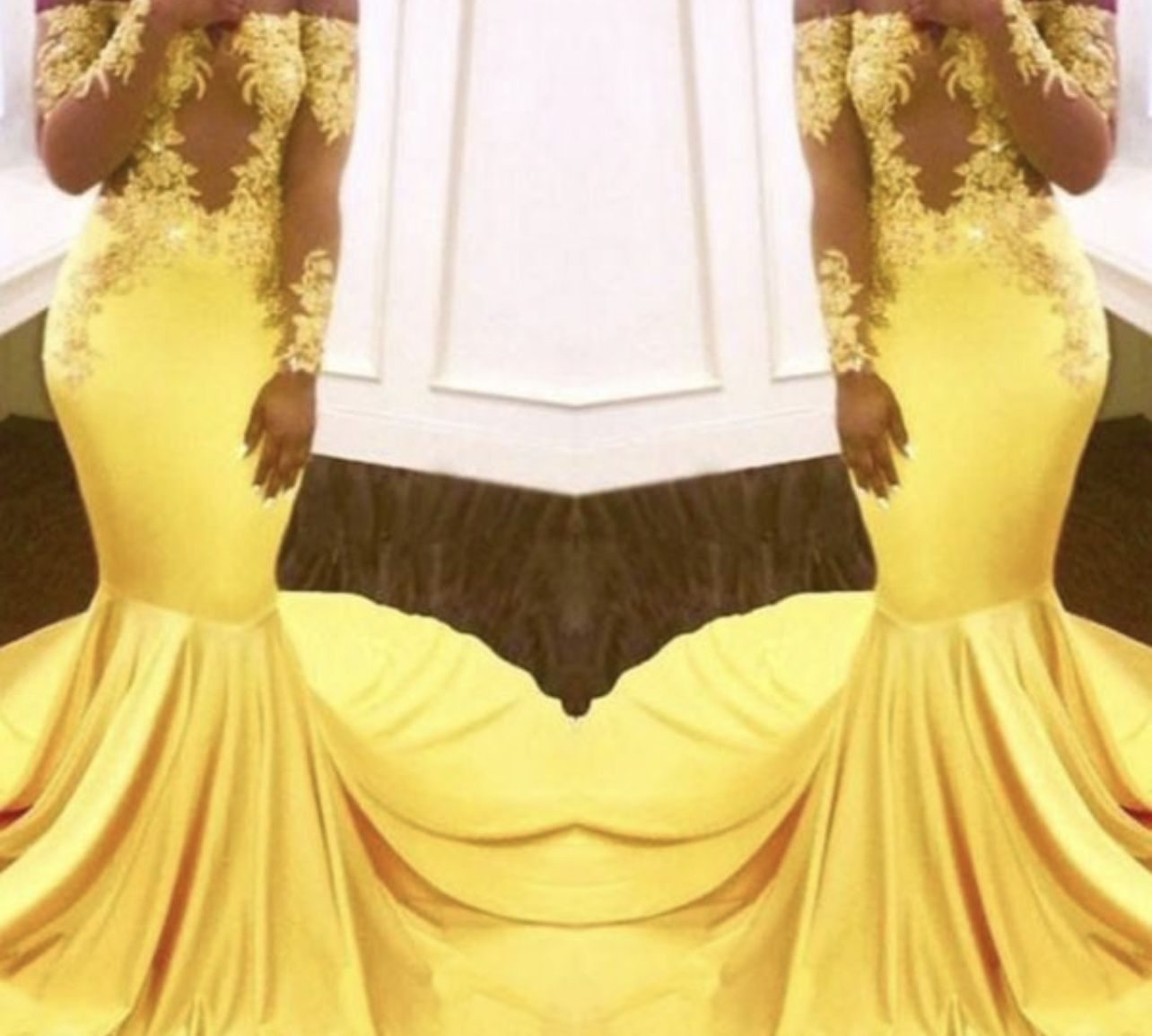 Yellow prom dress 