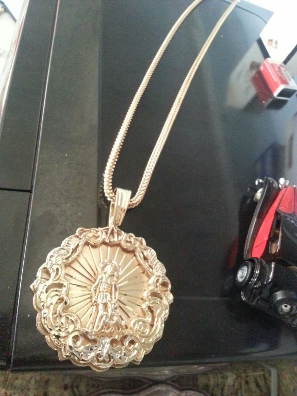 30 inch box cuban Chain with charm 10k