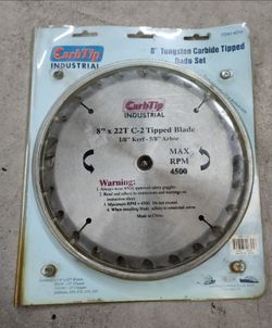 8" C2 Tungsten Carbide Tipped Dado Set 1/8" Kerf 5/8" Arbor