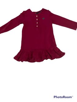 Long sleeve pink button up dress