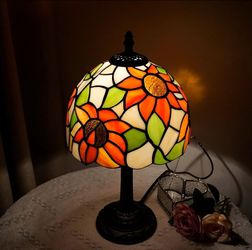Sunflower Stained Glass Lamp