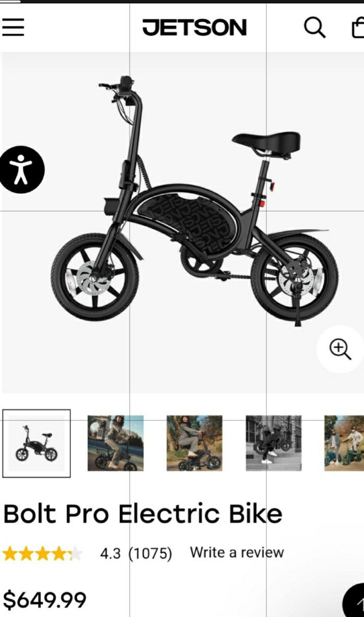 Jetson Pro Bolt Folding Ebike 350 Watt w/Original Box (I have 2 for Sale)