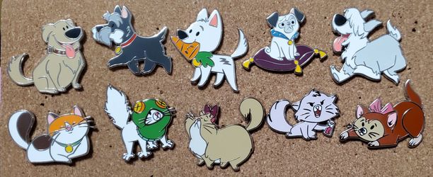 Disney Cats & Dogs Mystery Box Complete Pin Set