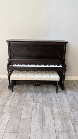 Upright Piano and bench