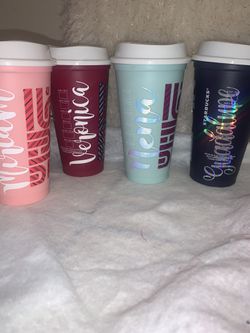 Personalized Starbucks color changing coffee cups