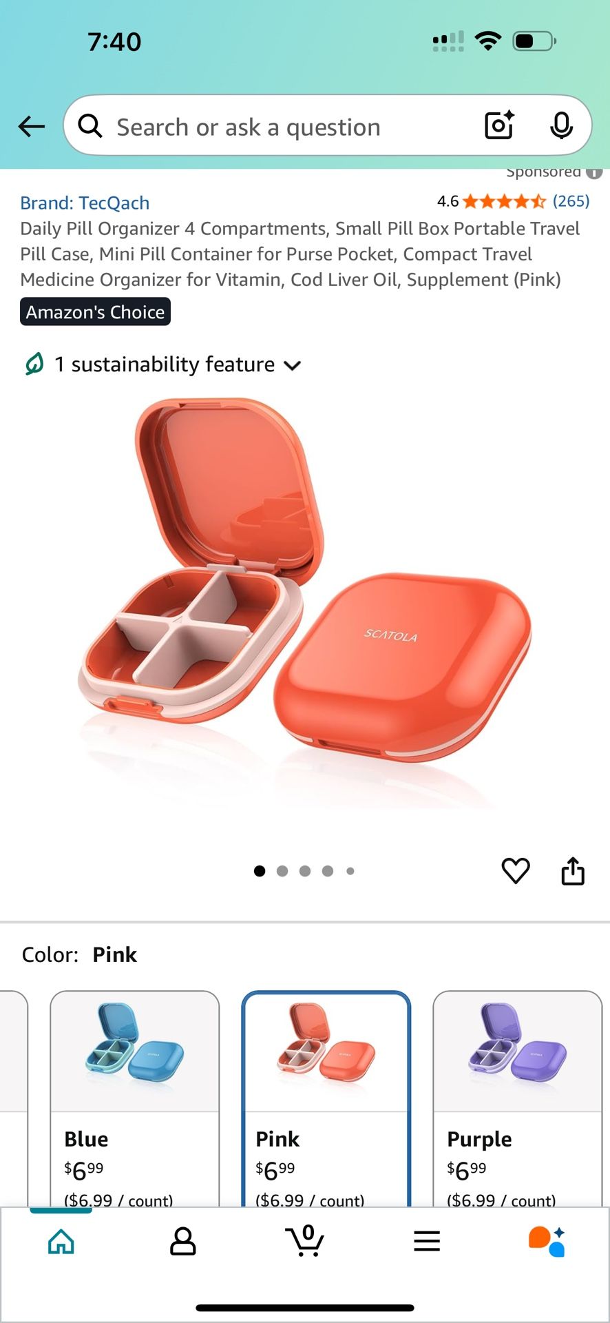 Pill Organizer/travel Box