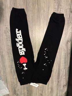 Sp5der I Love Spider Black Sweatpants