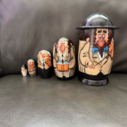 Jewish Nesting Doll Matrioshka Family Hand-painted Handmade Ukraine Wood 5