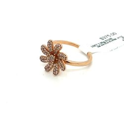 10kt Rose Gold Flower Diamond Ring .27ctw 2.80grams Size 7 165061 6