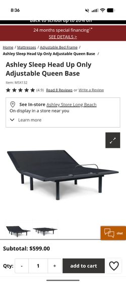 Queen bed platform with motorized lift (mattress firm)