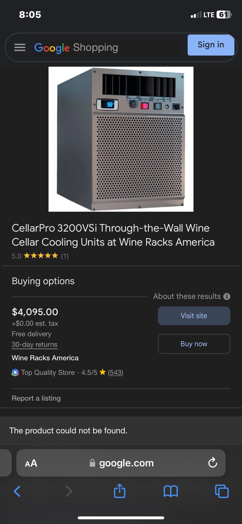 CellarPro 3200VSi Through-the-Wall Wine Cellar Cooling Units at Wine Racks