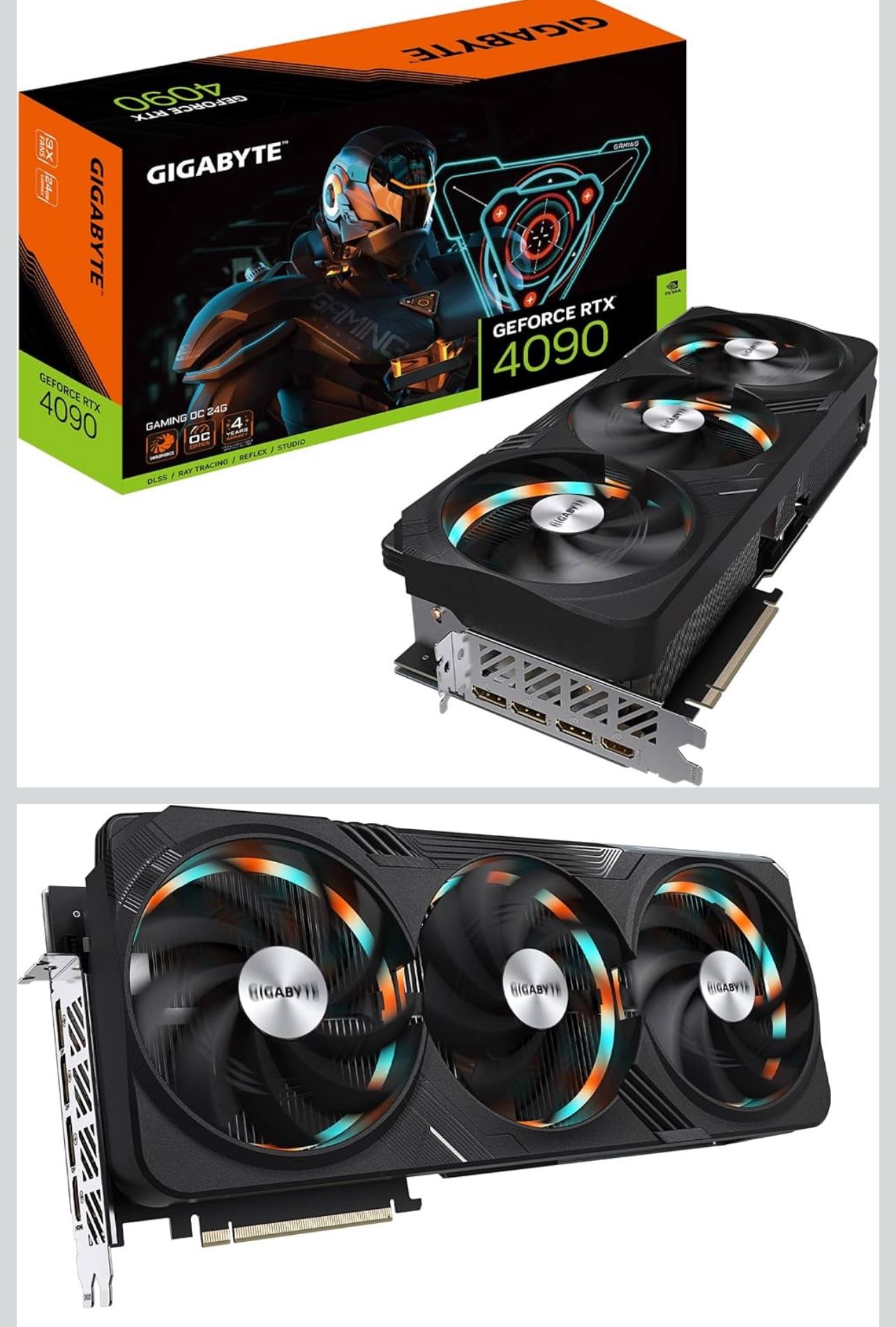 GIGABYTE GeForce RTX 4090 Gaming OC 24G Graphics Card, 3X WINDFORCE Fans, 24GB 384-bit GDDR6X, GV-N4090GAMING OC-24GD Video Card