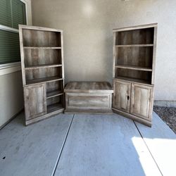 Bookshelves With Matching Chest