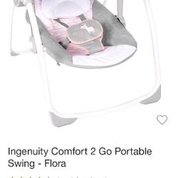 Ingenuity Comfort 2 Go Portable Swing - Flora
Baby Infant Boy Girl Chair