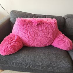 Pink Plush Bedrest Pillow