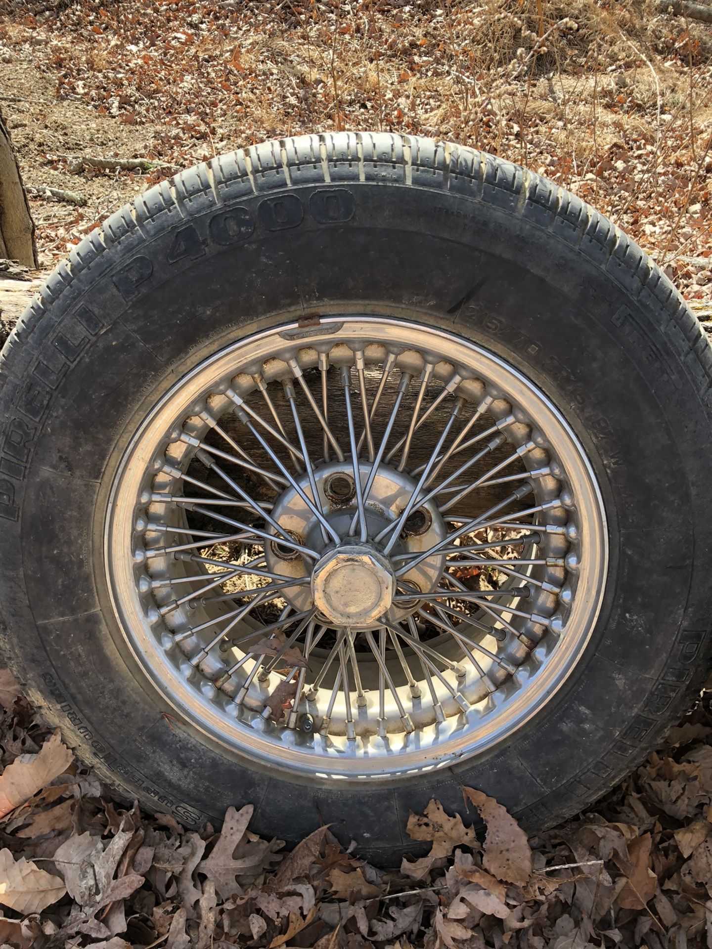 Jaguar wire spoke wheels. Have 4. With or without Pirelli tires