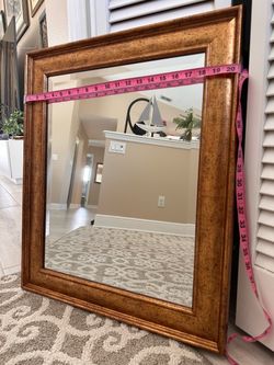 Elegant Gold framed mirror 25” x 21 1/2”