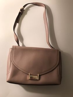 Kate Spade New York Genuine Leather Shoulder Bag Medium Size Color Pale Mauve New Condition