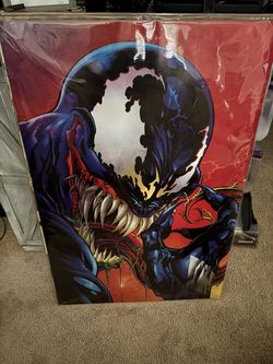 Poster In Wrap And Cardboard Behind It.