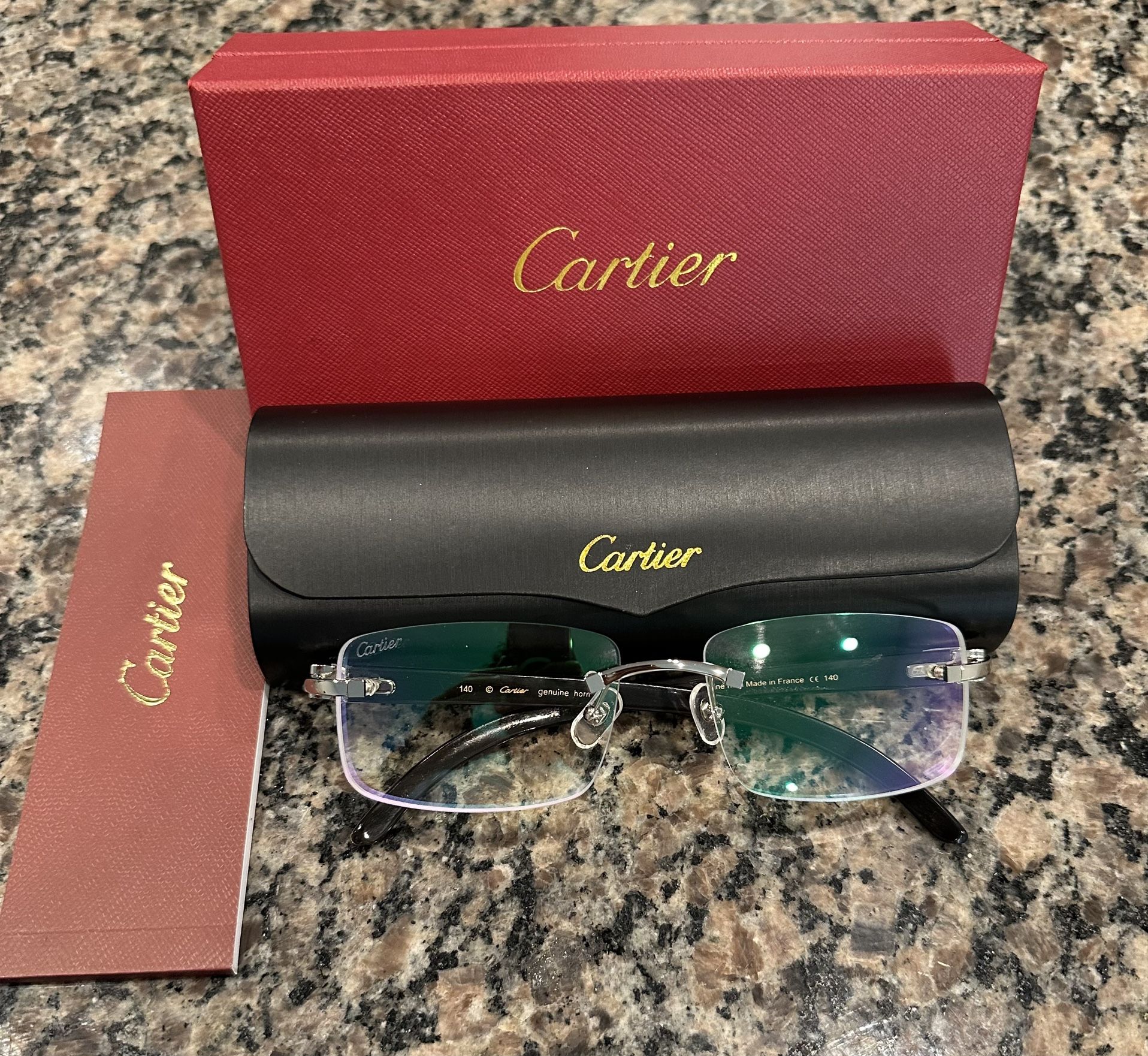 Buff Sunglasses Rimless Lenses Clear Tint Sliver