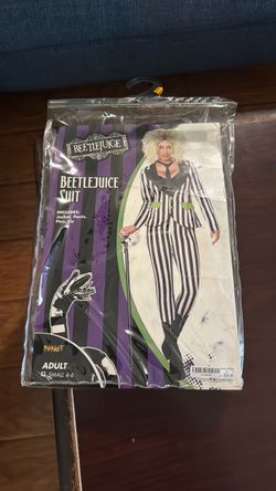 Beetlejuice Suit Adult Halloween Costume Small