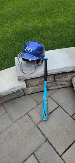 Tball bat and helmet
