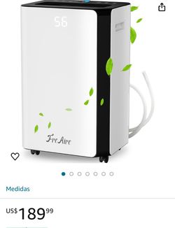 FreAire 4,500 square foot dehumidifiers for home basement | Humidity control | 50 pint dehumidifier with automatic or manual drainage for large room,