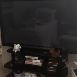 55Inch Panasonic Flatscreen With Glass Table