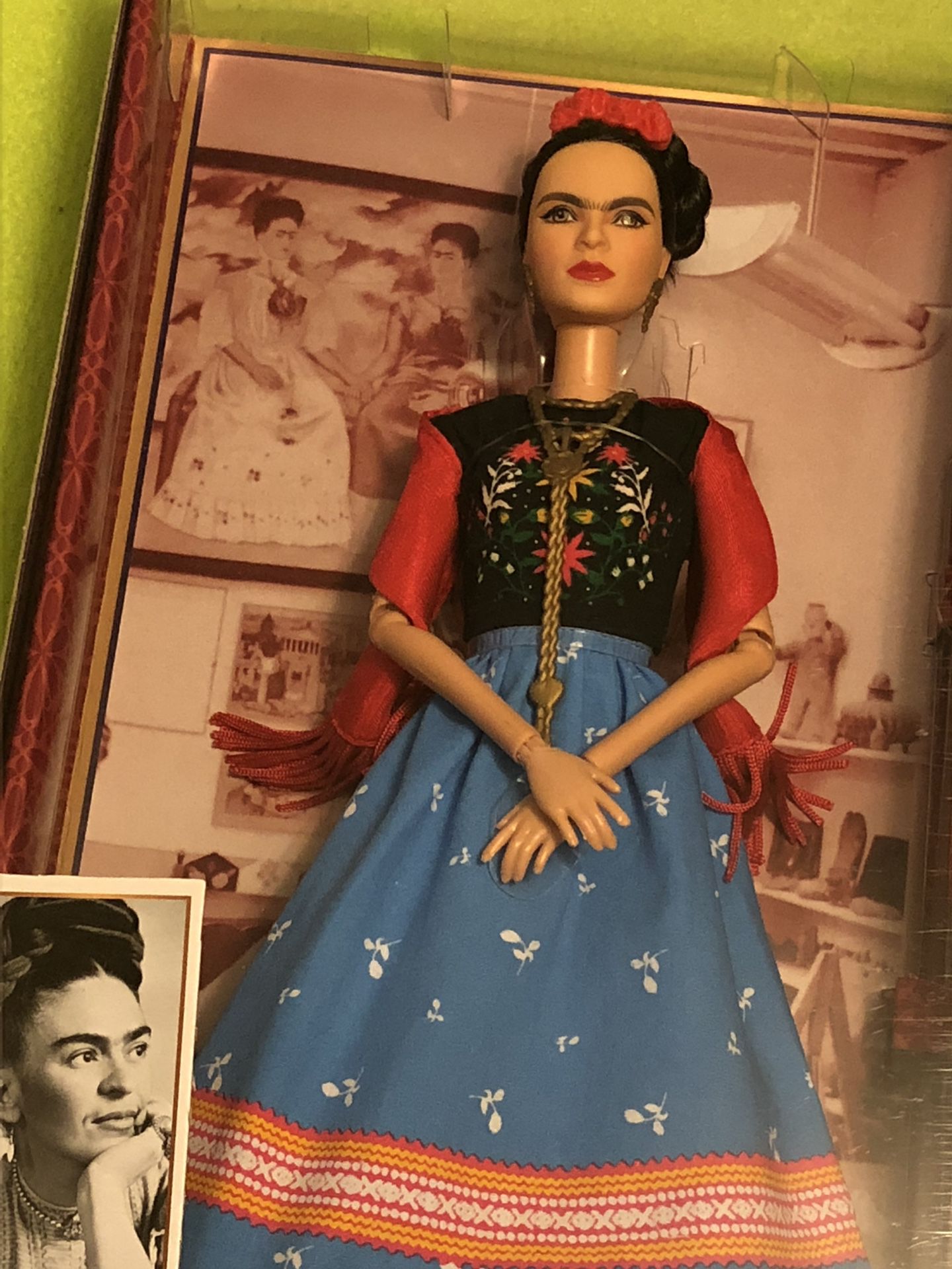 Mattel Barbie Frida Kahlo Artist Doll NIB Inspiring Women Collection