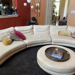 Custom leather sofa