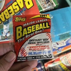 1991 Unopened Topps Baseball Cards
