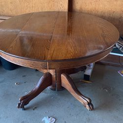 Solid Round Antique Table.  
