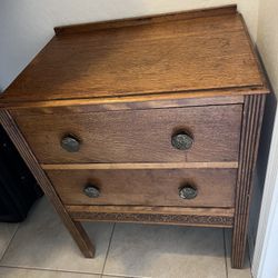Antique table with two drawers