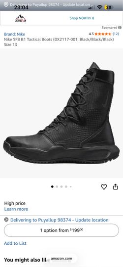 Nike SFB B1 Tactical Boots Size 13 Black