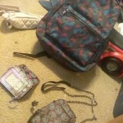 Backpack, Purse, Wallet Set