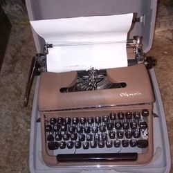 Antique 1950s Olympia Typewriter with Case