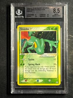 BGS 8.5 Treecko Gold Star Holo Rare 109/109 Holo EX Team Rocket Returns Pokemon