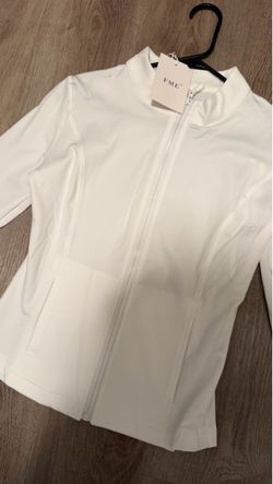 White Athletic zip up