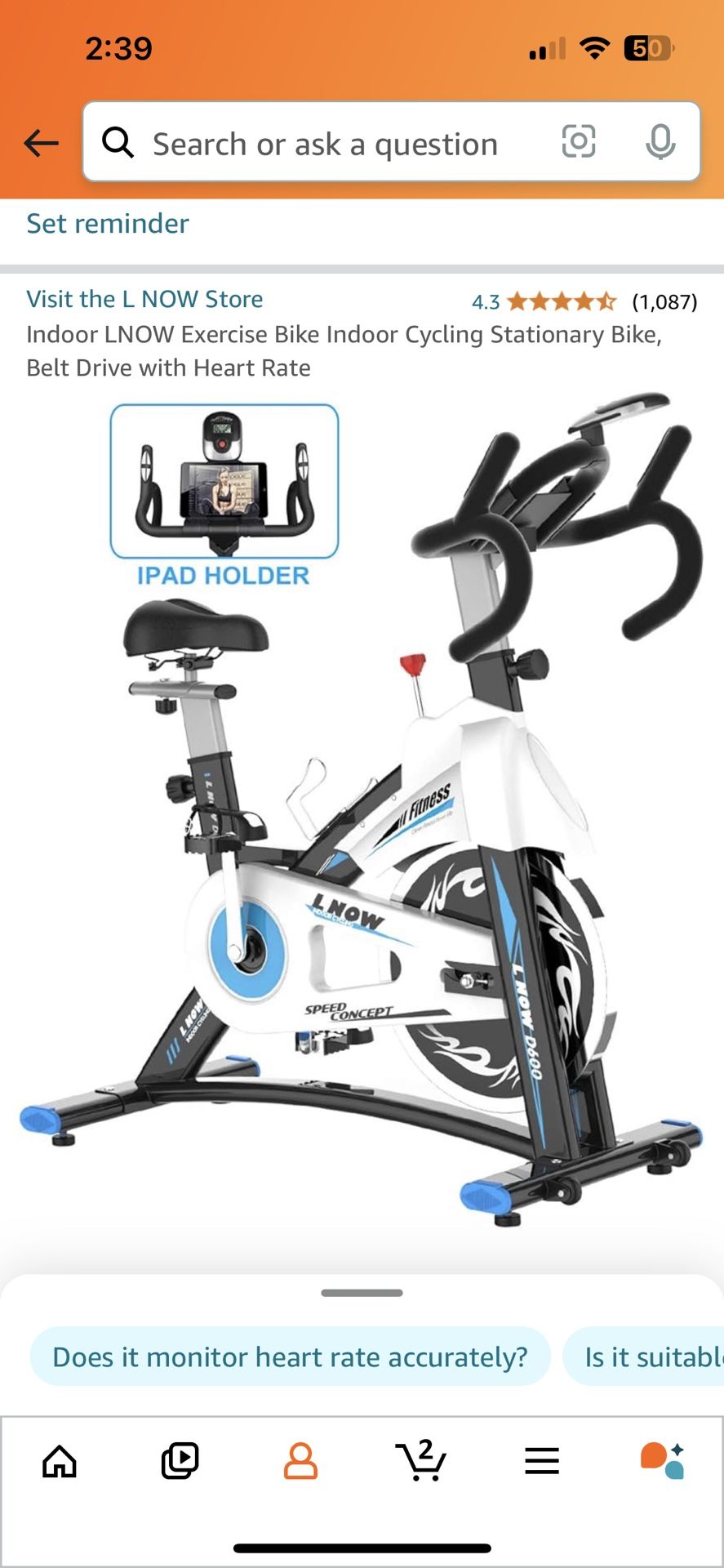 Exercise bike - Stationary bike