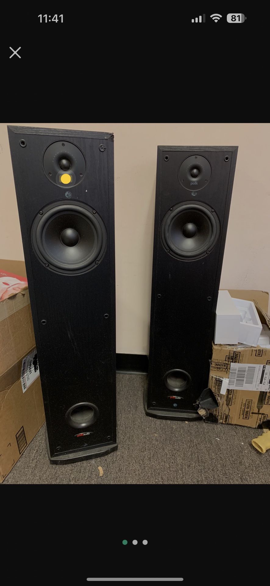 Pair Of Polk R30 Floor Standing Speakers