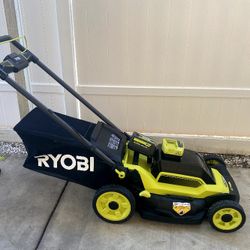 Ryobi 40 V Brushless 20" Cordless Battery Walk Behind Push Lawn Mower With 6.0 Ah Battery & Charger 