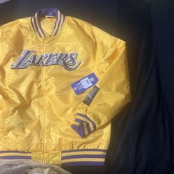 Yellow Lakers Satin jacket 