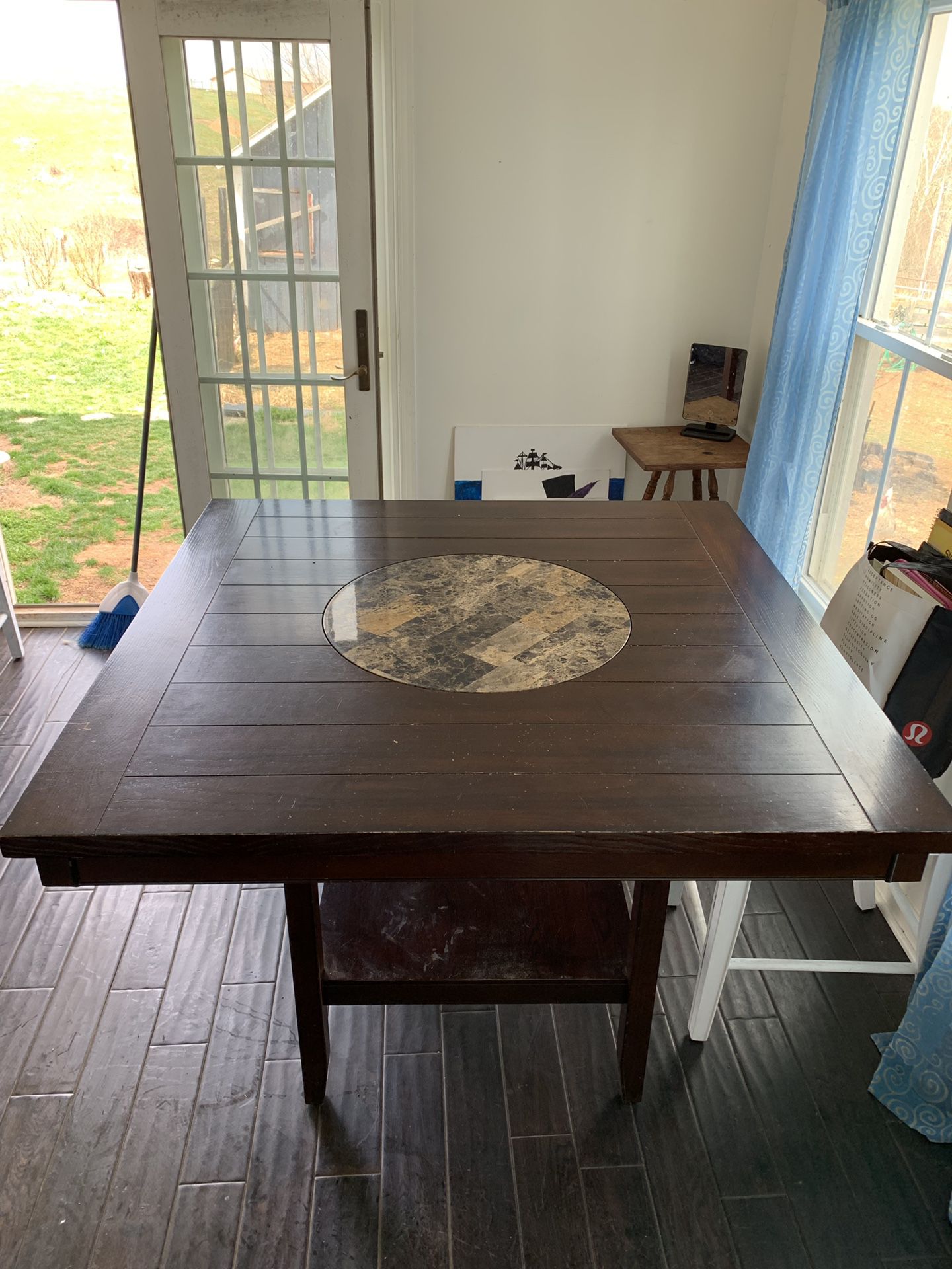 Table with lazy Susan