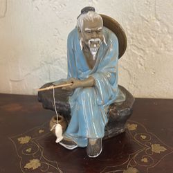 Chinese Glazed Ceramic Mudman Fisherman nr 6
