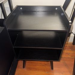 end table/nightstand, 2 tiered, black