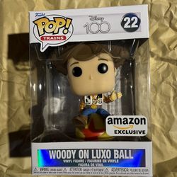 Funko Pop Disney 100 Woody On Luxo Ball #22 Amazon Exclusive