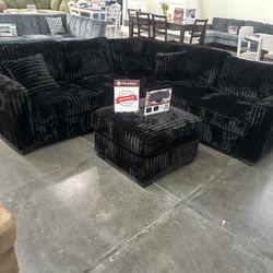Brand New Comfy Plush Corduroy Sectional Set 
