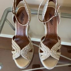 Zapatos de cuña Lucky Brand Lainey para mujer, talla 8M 38