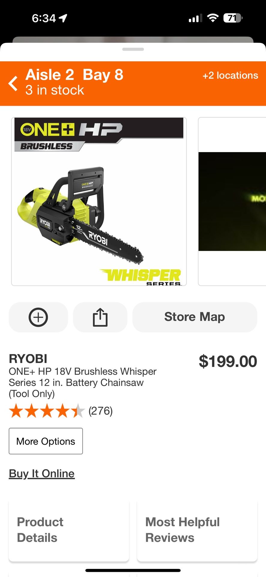 Chainsaw 18v Ryobi